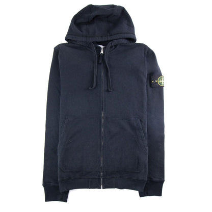 Stone Island Light Fleece Zip Up Sweatshirt Navy V002