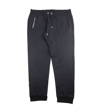 Versace Jeans Embroidered Back Logo Jogging Pants Black