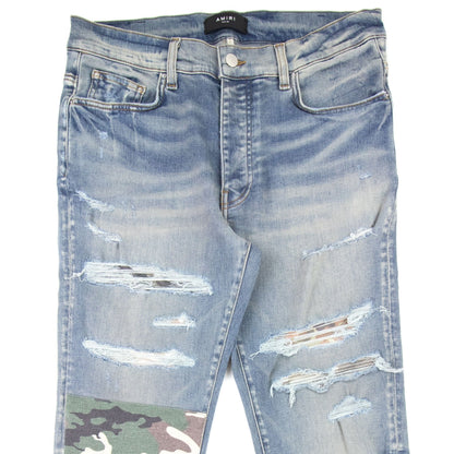 Amiri Military Art Patch Jeans Clay Indigo