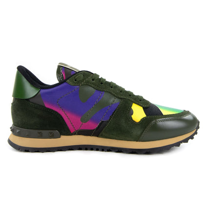 Valentino Camouflage Rockrunner Sneaker Olive Oal