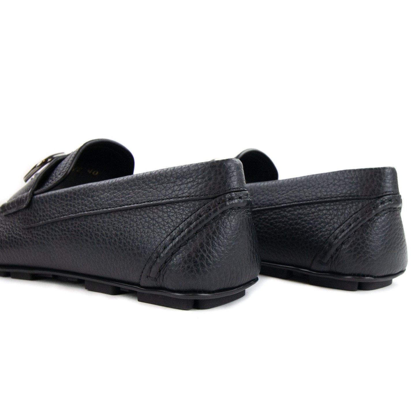 Valentino Vlogo Calfskin Driving Shoe Black