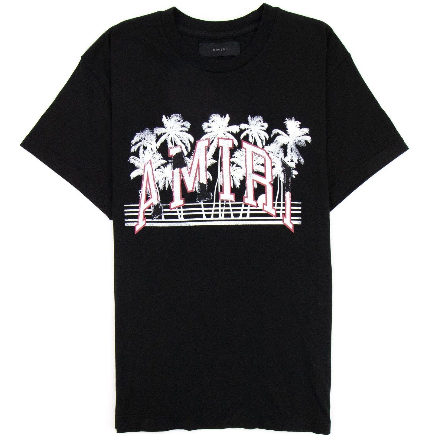 Amiri Varsity Palms T Shirt Black 001