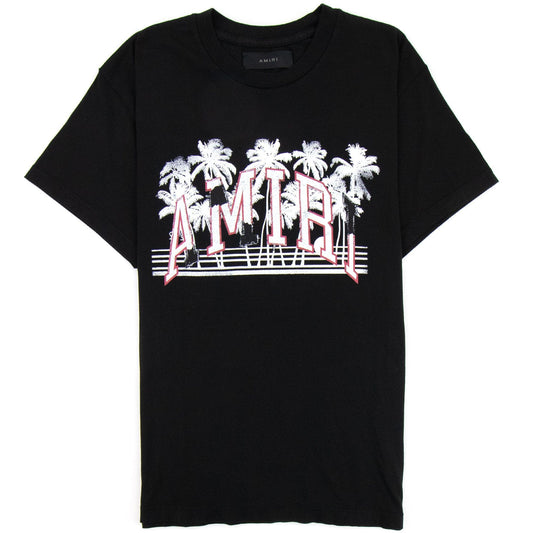 Amiri Varsity Palms T Shirt Black 001