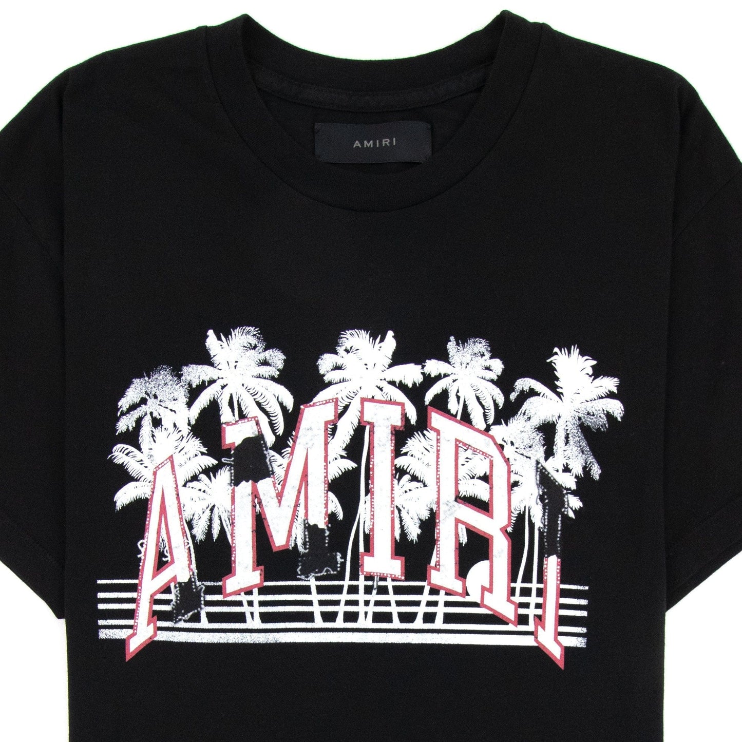 Amiri Varsity Palms T Shirt Black 001