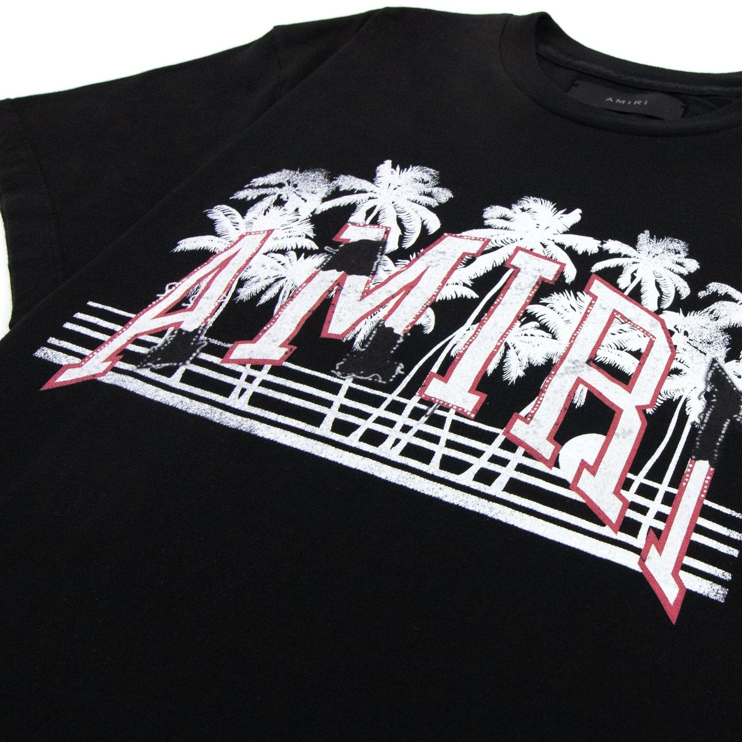 Amiri Varsity Palms T Shirt Black 001