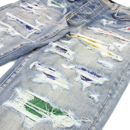 Amiri Rainbow Patch Jeans Clay Indigo