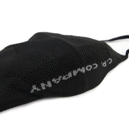 Cp Company Knit Yarn Logo Print Face Mask Black V01
