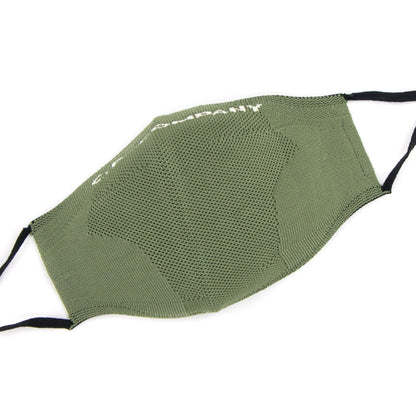 Cp Company Knit Yarn Logo Print Face Mask Green V02