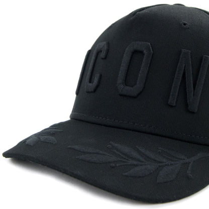 Dsquared2 Leaf Pattern Icon Baseball Cap Black