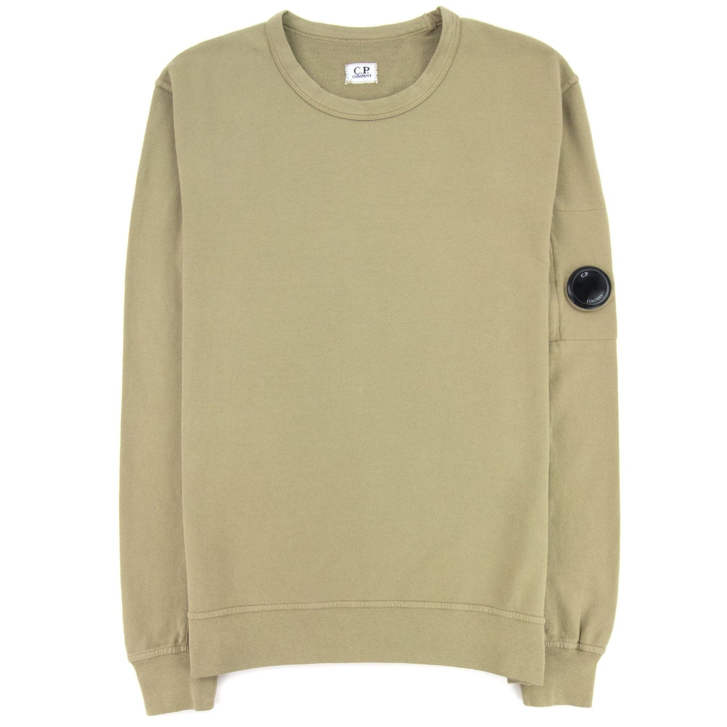 Cp Company Light Fleece Lens Crew Sweatshirt Brown 329