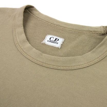 Cp Company Light Fleece Lens Crew Sweatshirt Brown 329