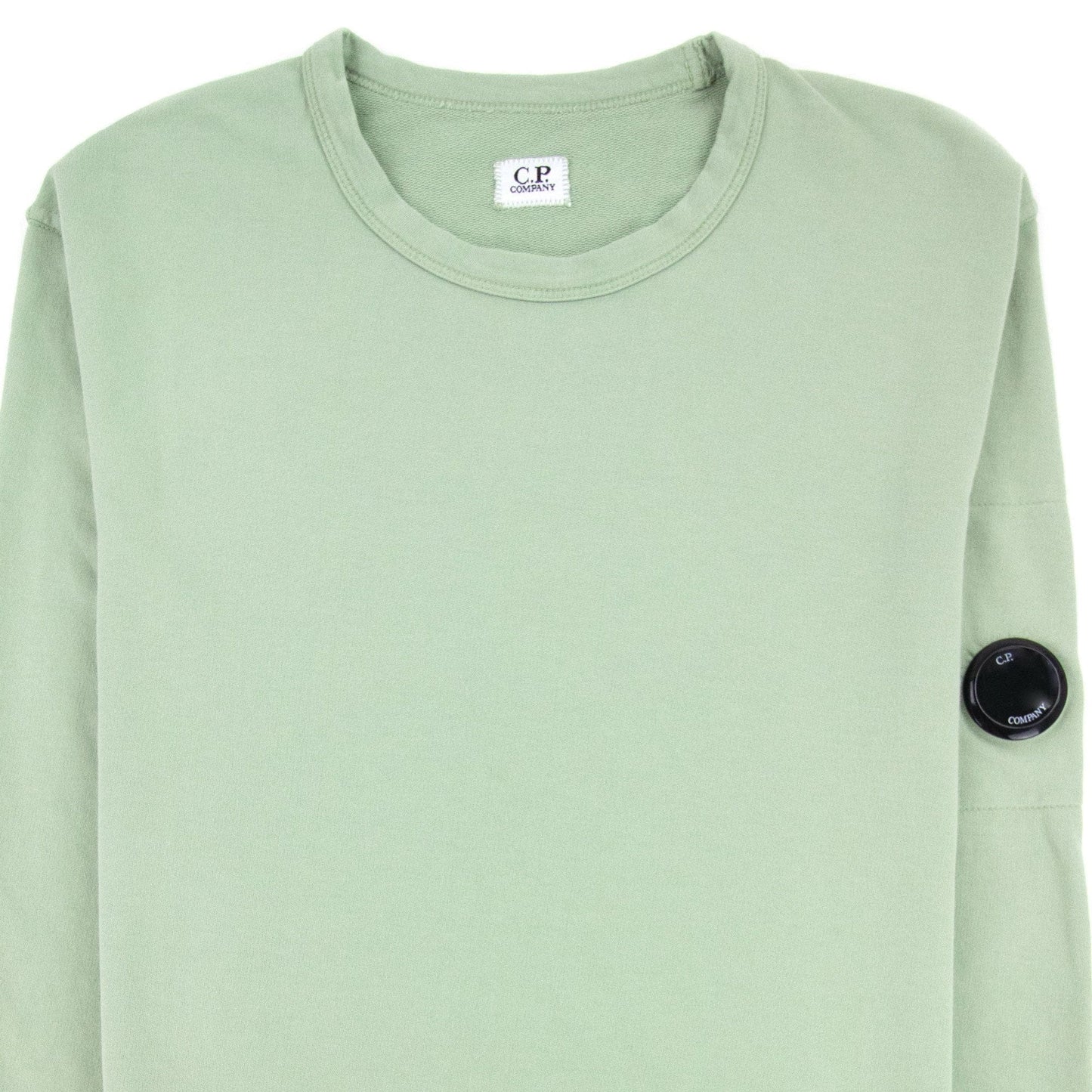Cp Company Light Fleece Lens Crew Sweatshirt Tea 631