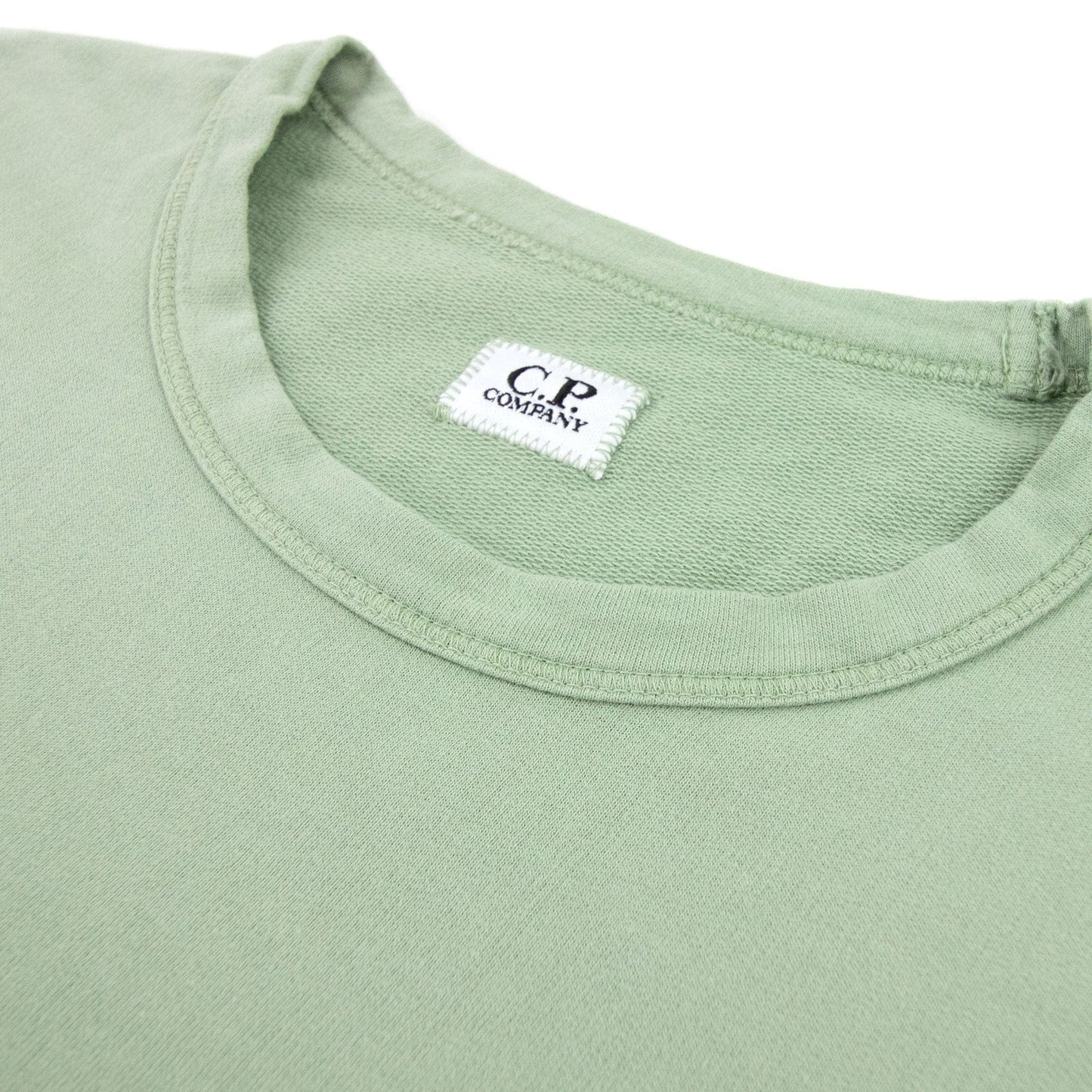 Cp Company Light Fleece Lens Crew Sweatshirt Tea 631