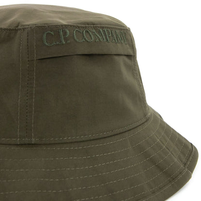 Cp Company Chrome Garment Dyed Bucket Hat Khaki 683