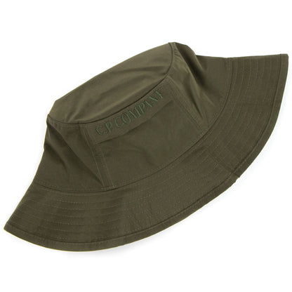 Cp Company Chrome Garment Dyed Bucket Hat Khaki 683