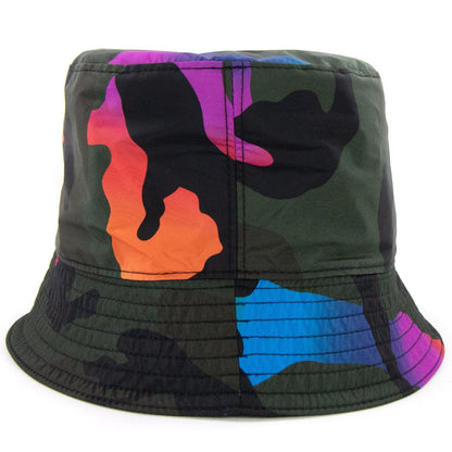 Valentino Camouflage Print Shell Bucket Hat Camo