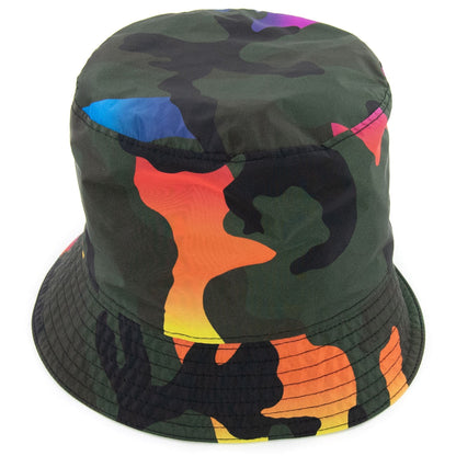 Valentino Camouflage Print Shell Bucket Hat Camo