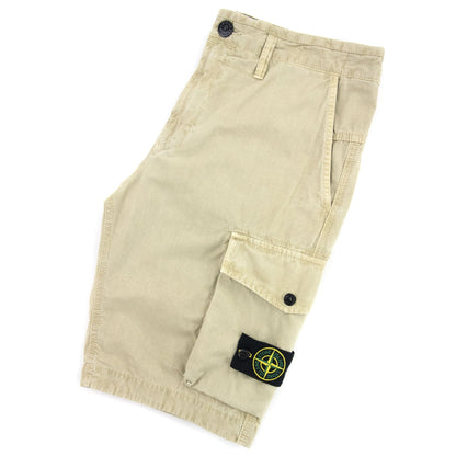 Stone Island Utility Pocket Cargo Bermuda Shorts Beige V0195