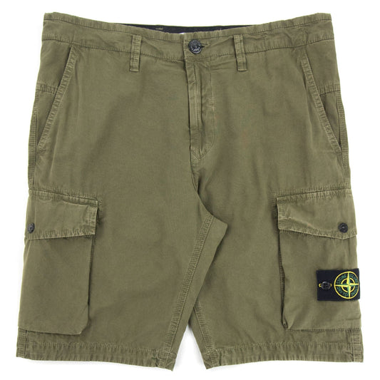 Stone Island Utility Pocket Cargo Bermuda Shorts Khaki V058