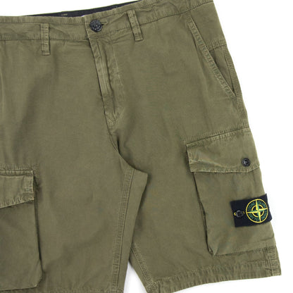 Stone Island Utility Pocket Cargo Bermuda Shorts Khaki V058