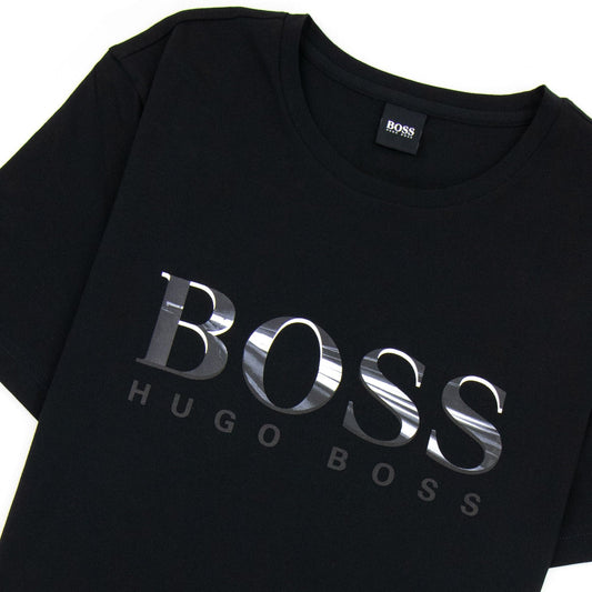 Hugo Boss Tee 3 Logo T Shirt Black 001