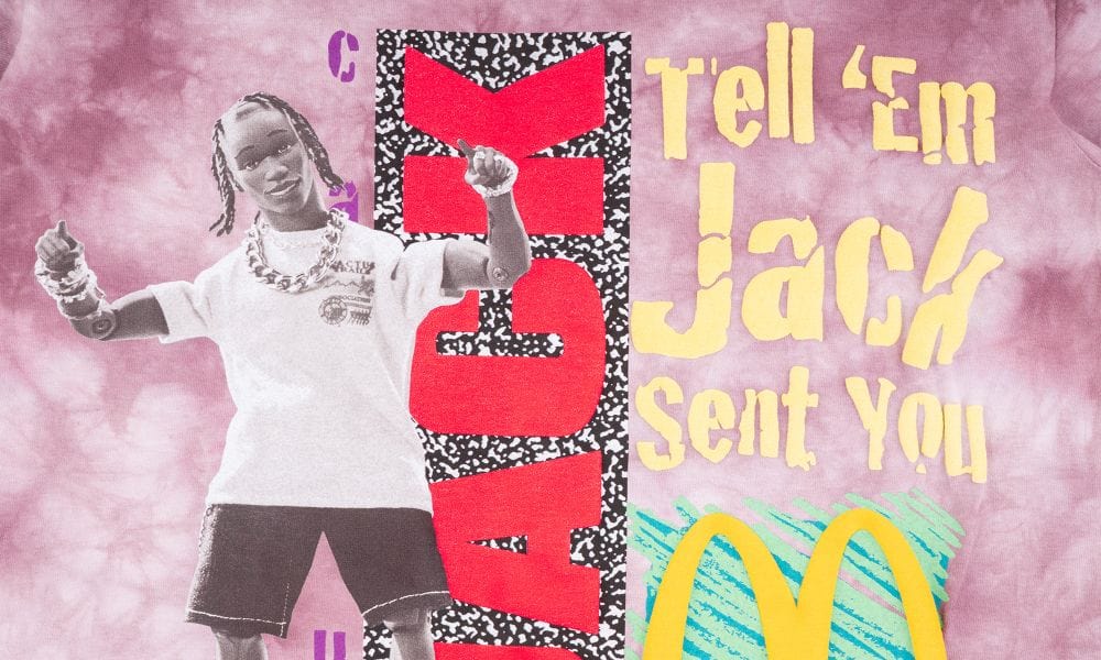 TRAVIS SCOTT X MCDONALDS JACK SMILE T-SHIRT BERRY