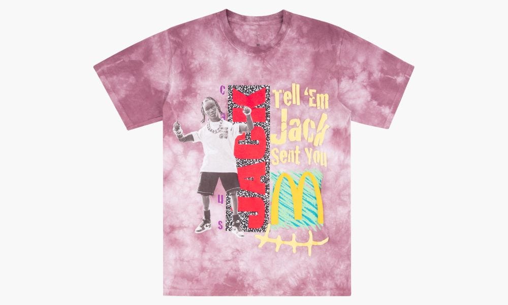 TRAVIS SCOTT X MCDONALDS JACK SMILE T-SHIRT BERRY