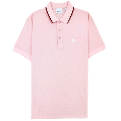 Burberry Twin Tipped Monogram Motif Polo Shirt Frosted Pink