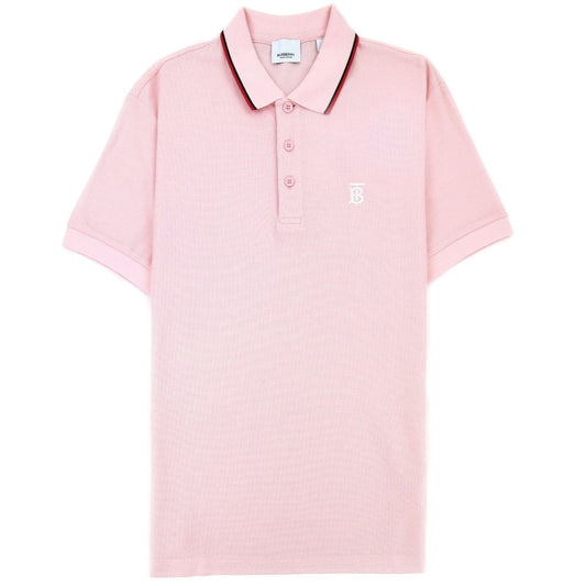 Burberry Twin Tipped Monogram Motif Polo Shirt Frosted Pink
