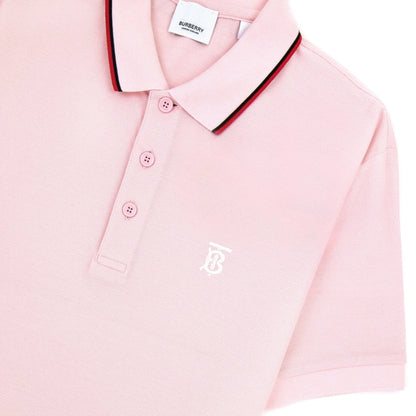 Burberry Twin Tipped Monogram Motif Polo Shirt Frosted Pink