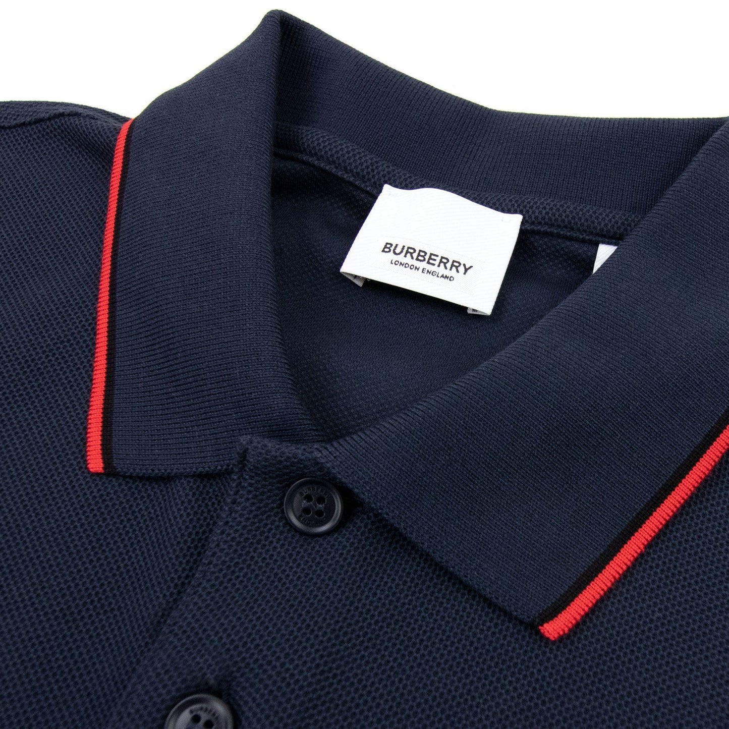 Burberry Twin Tipped Monogram Motif Polo Shirt Navy