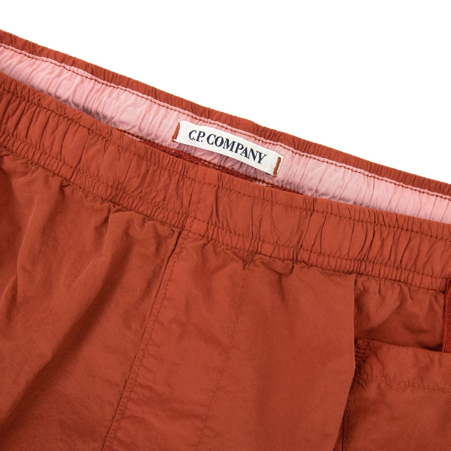 Cp Company Flatt Nylon Garment Dyed Lens Swim Shorts Orange 468