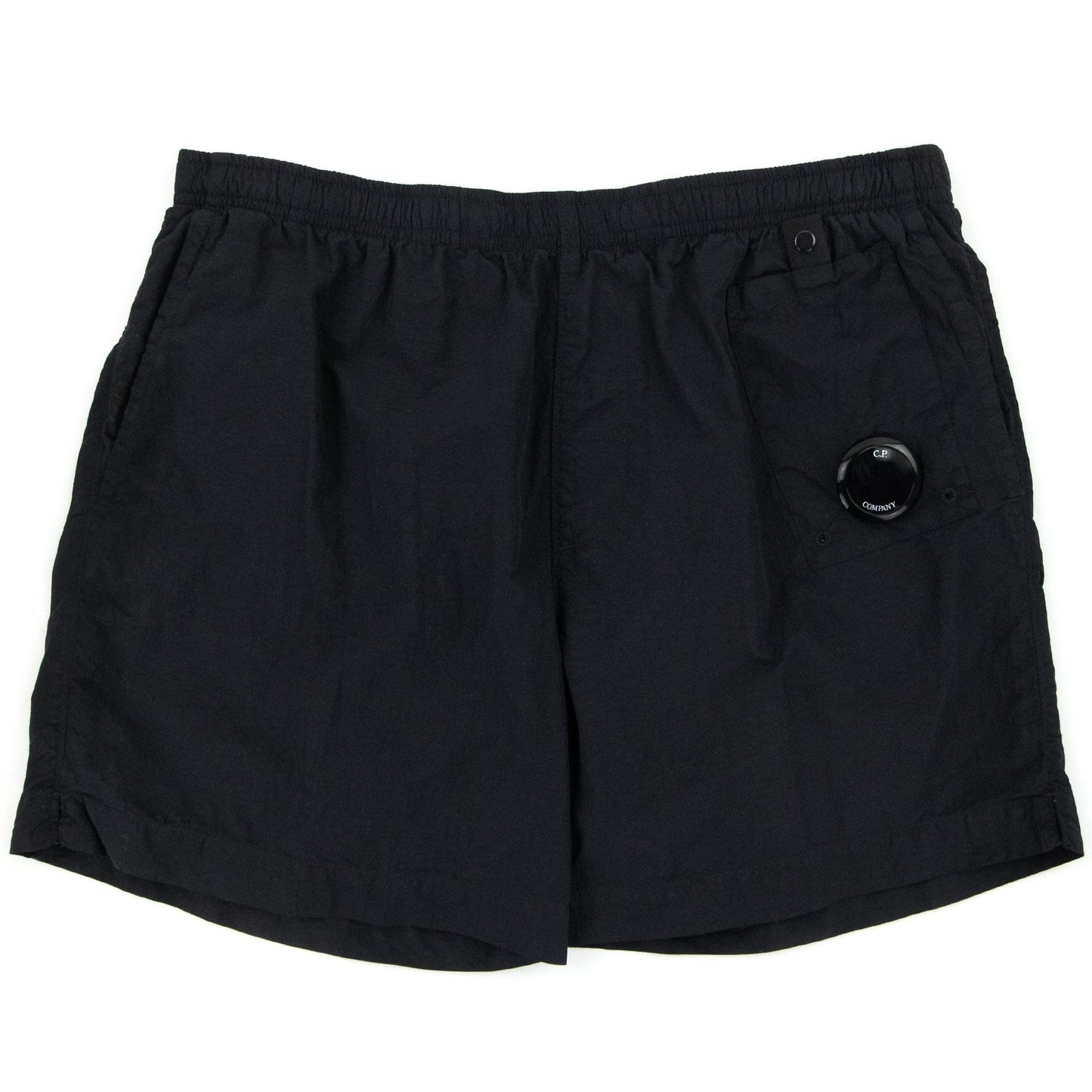 Cp Company Flatt Nylon Garment Dyed Lens Swim Shorts Black 999