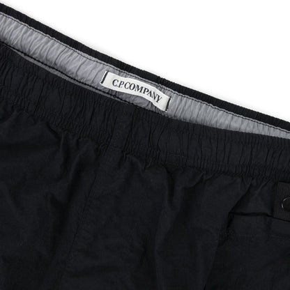 Cp Company Flatt Nylon Garment Dyed Lens Swim Shorts Black 999