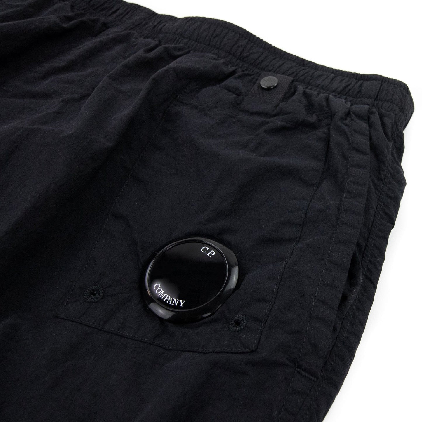 Cp Company Flatt Nylon Garment Dyed Lens Swim Shorts Black 999