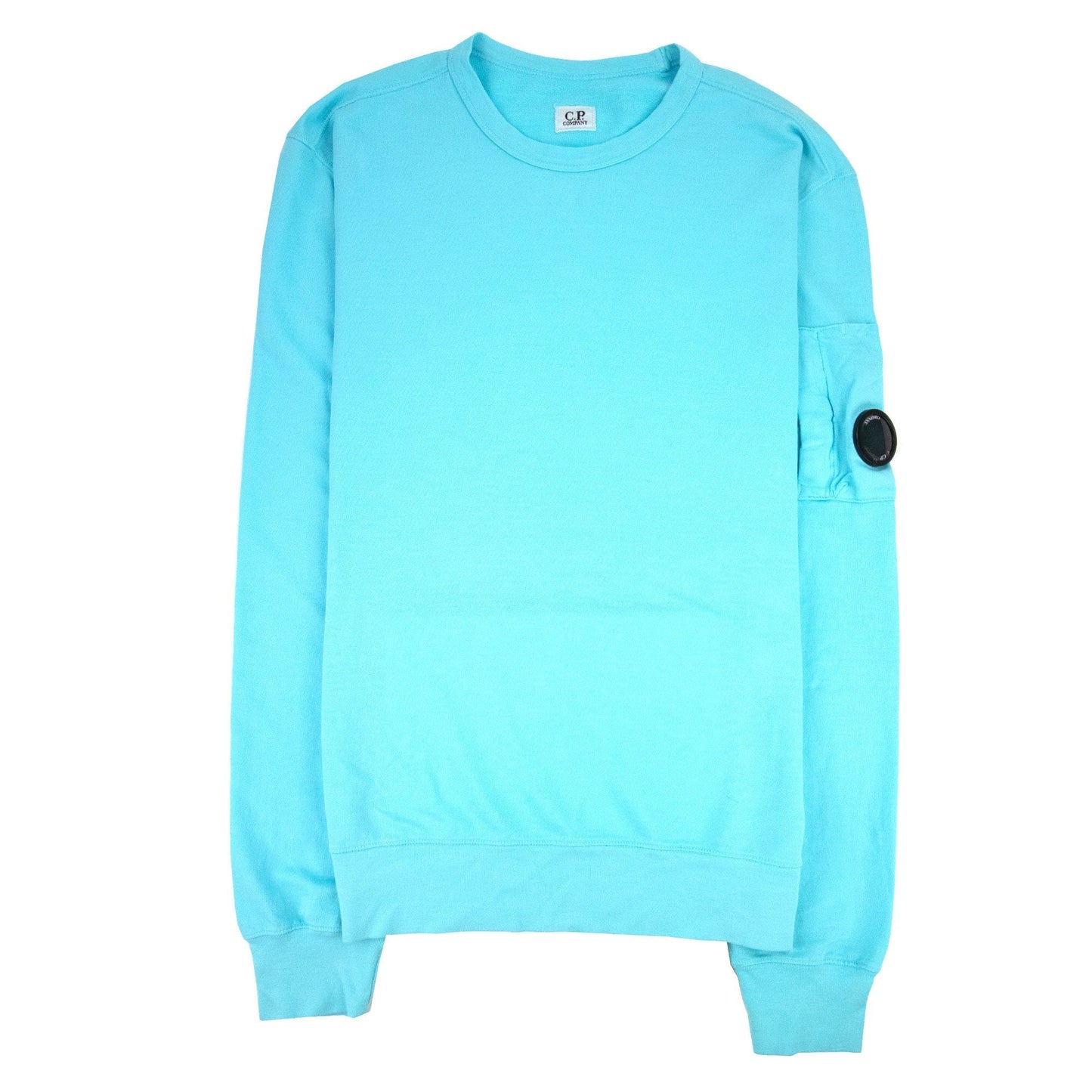 Cp Company Light Fleece Lens Crew Sweatshirt Teal