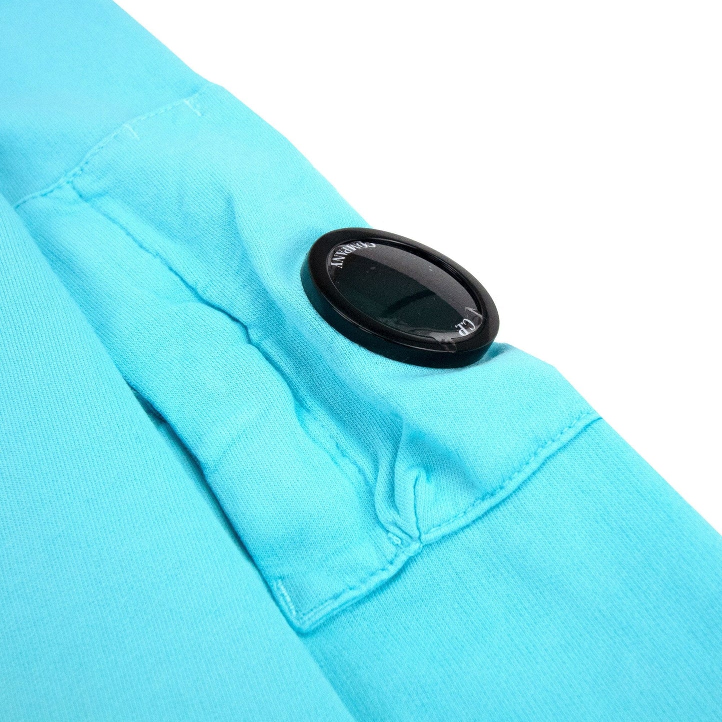 Cp Company Light Fleece Lens Crew Sweatshirt Teal