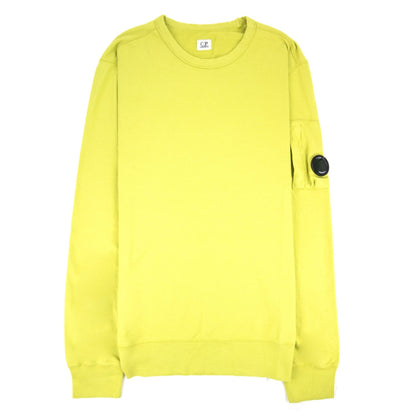 Cp Company Light Fleece Lens Crew Sweatshirt Mustard 328