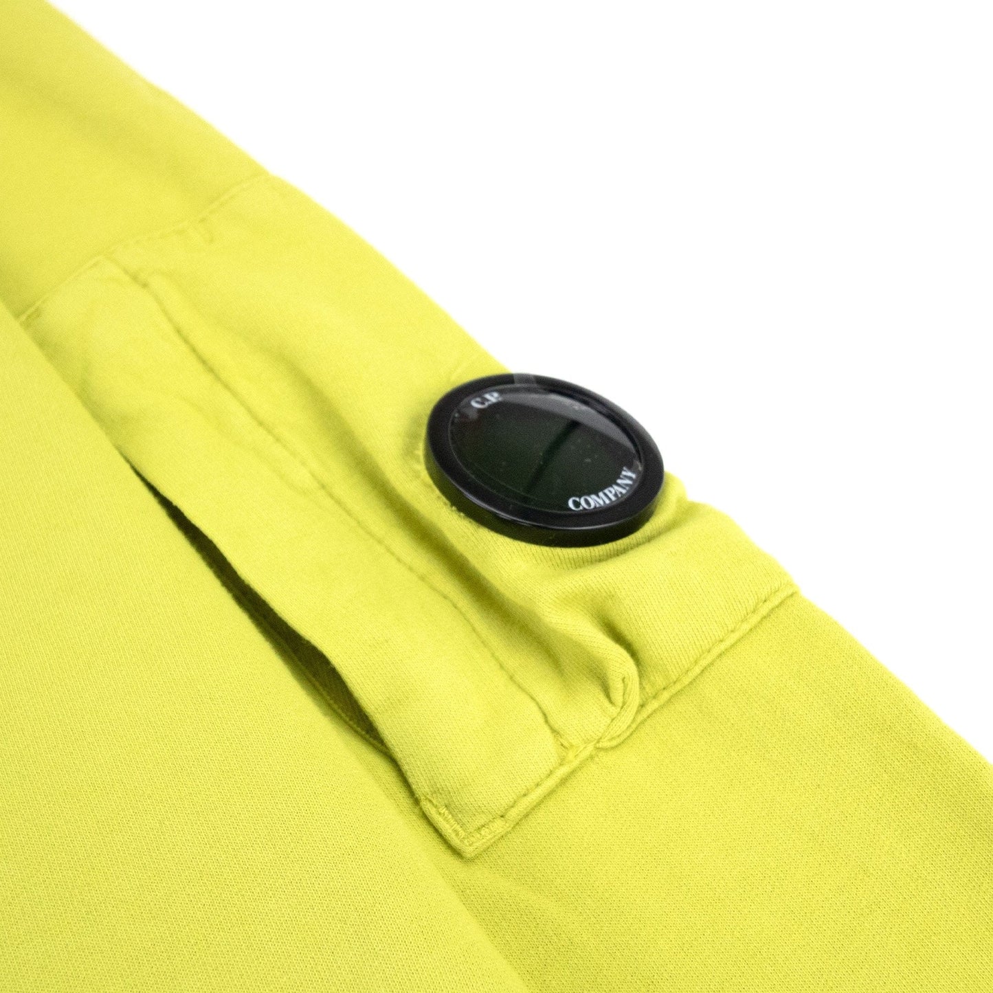 Cp Company Light Fleece Lens Crew Sweatshirt Mustard 328