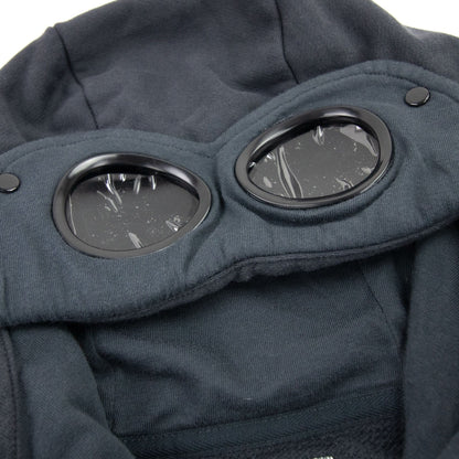 Cp Company Diagonal Raised Fleece Goggle Full Zip Hoodie Dark Grey 979