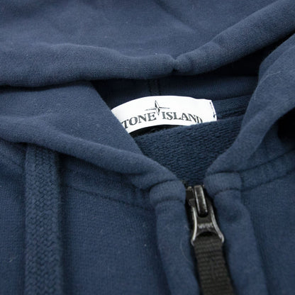 Stone Island 60220 Zip Up Hoodie 60220 Navy Blue V0028
