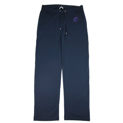 Versace Collection Logo Straight Cuff Pants Navy