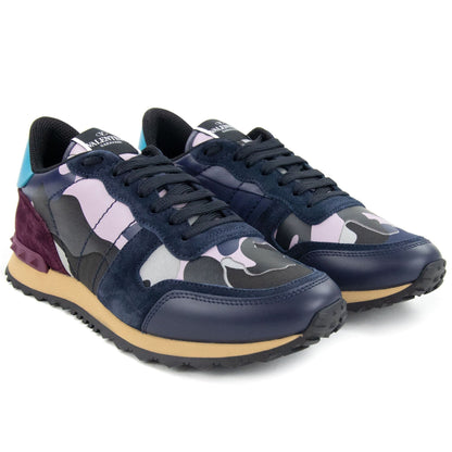 Valentino Camouflage Rockrunner Sneaker Iris Lil E77