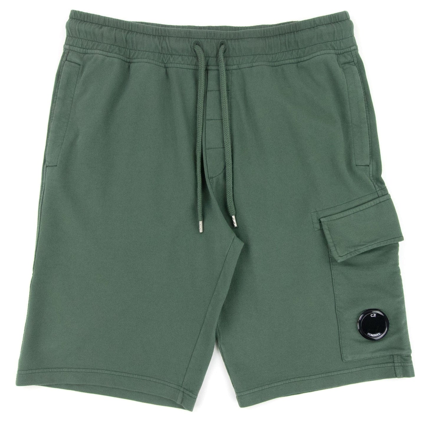 Cp Company Lens Sweat Shorts Green 668