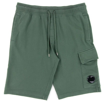 Cp Company Lens Sweat Shorts Green 668