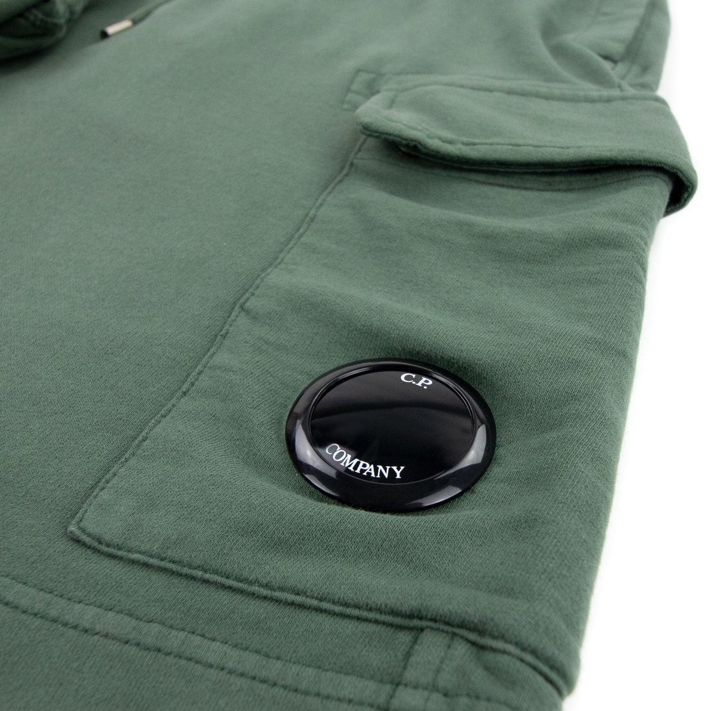 Cp Company Lens Sweat Shorts Green 668