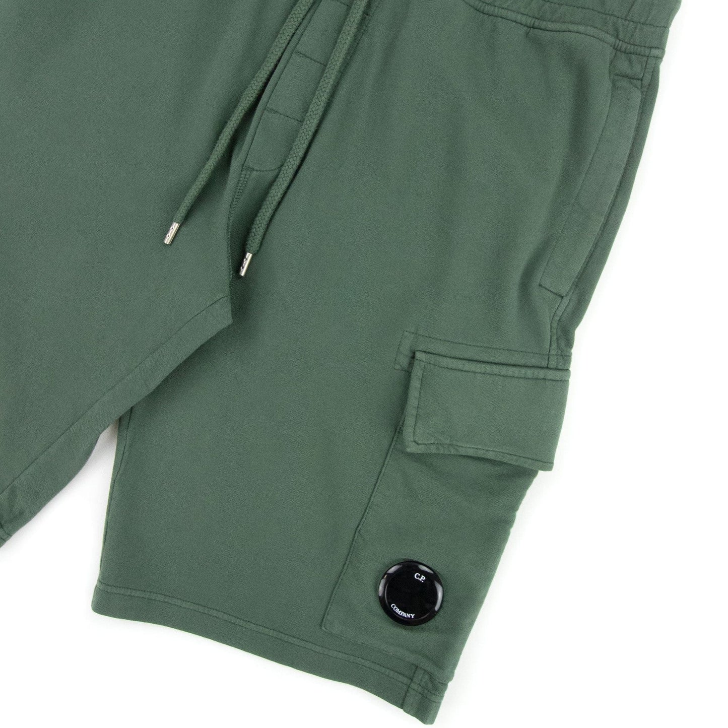 Cp Company Lens Sweat Shorts Green 668