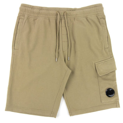 Cp Company Lens Sweat Shorts Brown 329