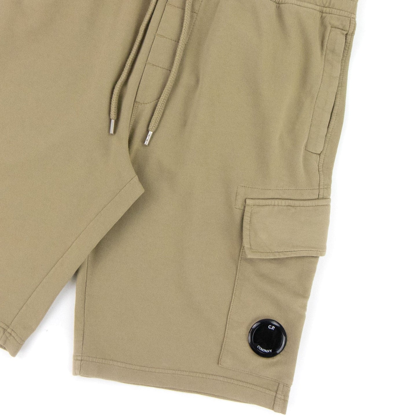 Cp Company Lens Sweat Shorts Brown 329