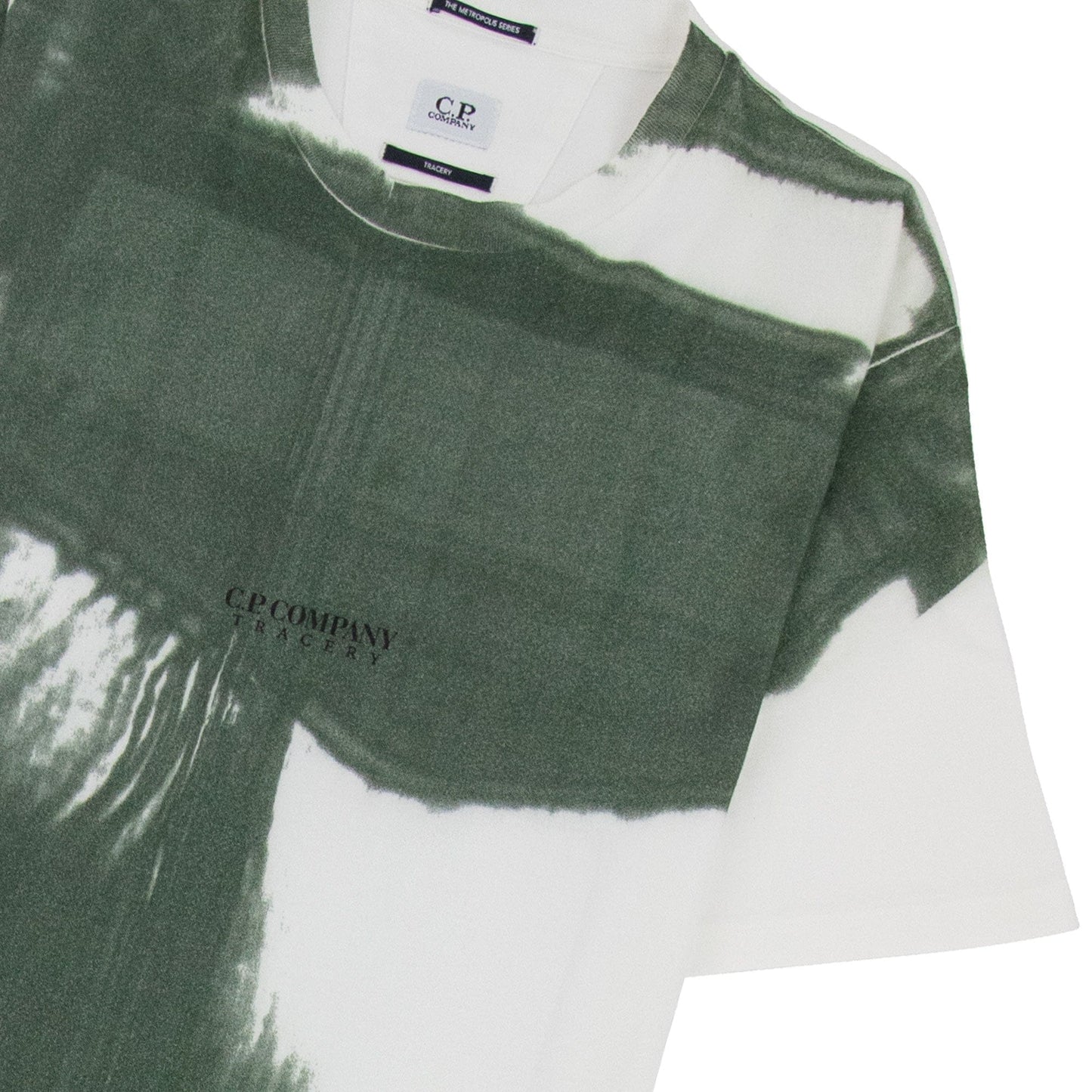Cp Company Metropolis Digital Print T Shirt Green 668